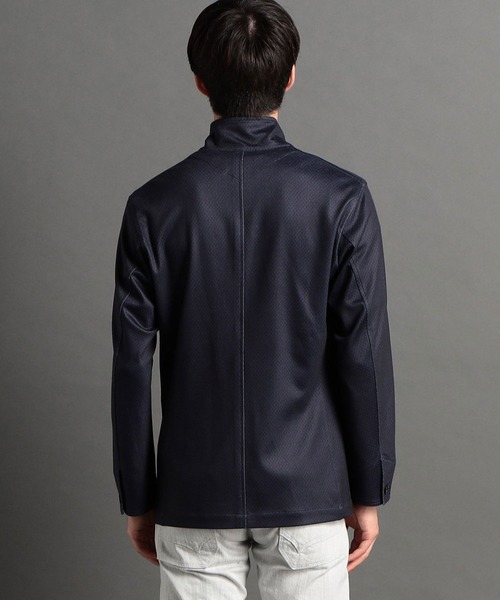 HIDEAWAYS NICOLE（ハイダウェイニコル）の「ポンチバスケットプリントスタンドカラージャケット（カバーオール・メンズ・ネイビー系/ホワイト×ブラック・X-LARGE/MEDIUM/LARGE）」の5枚目の写真