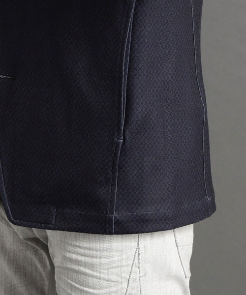 HIDEAWAYS NICOLE（ハイダウェイニコル）の「ポンチバスケットプリントスタンドカラージャケット（カバーオール・メンズ・ネイビー系/ホワイト×ブラック・X-LARGE/MEDIUM/LARGE）」の10枚目の写真