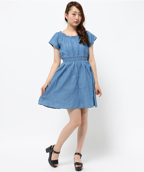 Kastane（カスタネ）の「【Kastane】2WAYオフショルダーワンピース（ワンピース・レディース・インディゴブルー/ブルー系その他/ブラック系その他・FREE）」の8枚目の写真