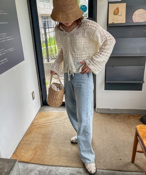 ISOOK(アイスー)の「2way crochet summer knit / クロシェサマーニット(yui select)(ニット/セーター・レディース・アイボリー・FREE)」の9枚目の写真