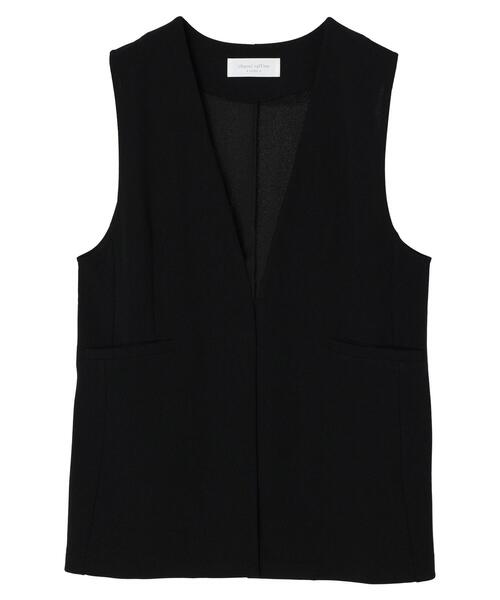 Green　Parks（グリーンパークス）の「着流しカットジョーゼットジレ（ベスト・レディース・ブラック/カーキ・FREE）」の10枚目の写真