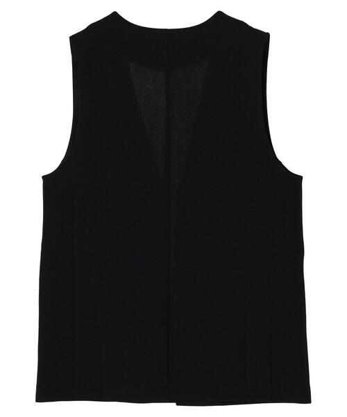 Green　Parks（グリーンパークス）の「着流しカットジョーゼットジレ（ベスト・レディース・ブラック/カーキ・FREE）」の11枚目の写真