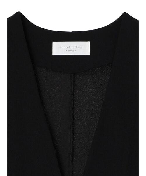 Green　Parks（グリーンパークス）の「着流しカットジョーゼットジレ（ベスト・レディース・ブラック/カーキ・FREE）」の12枚目の写真