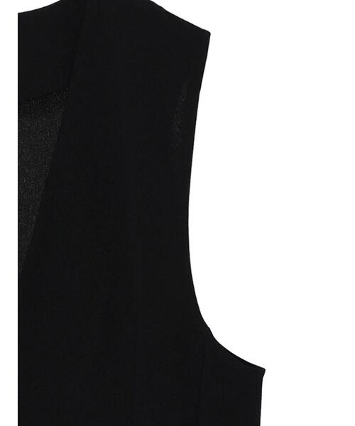 Green　Parks（グリーンパークス）の「着流しカットジョーゼットジレ（ベスト・レディース・ブラック/カーキ・FREE）」の13枚目の写真