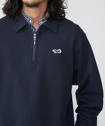*【SHIPS別注】PENNEYS: FOX ロゴ ワッペン ポロ ジップ スウェット
