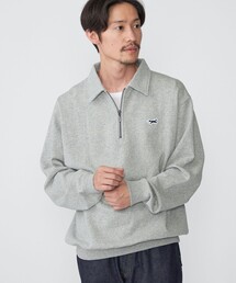 *【SHIPS別注】PENNEYS: FOX ロゴ ワッペン ポロ ジップ スウェット