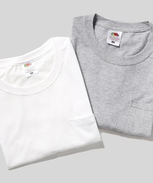 FRUIT OF THE LOOM/フルーツオブザルーム×PARROTT CANVAS/パロットキャンバス  FAVORITE POCKET TEE(2PACK) パックTシャツ
