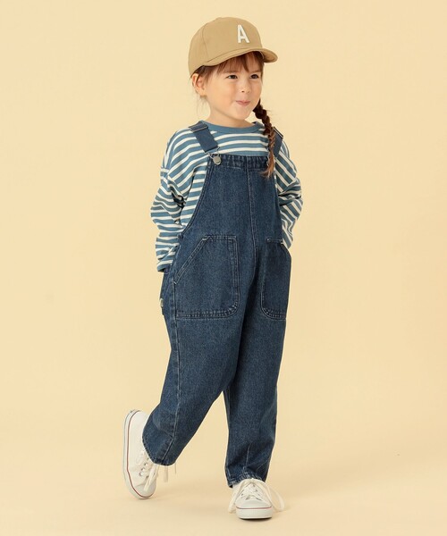 BEAMS mini（ビームスミニ）の「BEAMS mini / ポケット キャンプ サロペット 23FW（90～150cm）（サロペット/オーバーオール・キッズ・パープル系その他6/インディゴブルー/ナチュラル・150/100/120/130/140/110/90）」の6枚目の写真