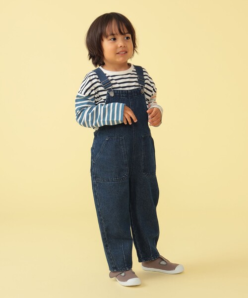 BEAMS mini（ビームスミニ）の「BEAMS mini / ポケット キャンプ サロペット 23FW（90～150cm）（サロペット/オーバーオール・キッズ・パープル系その他6/インディゴブルー/ナチュラル・150/100/120/130/140/110/90）」の8枚目の写真