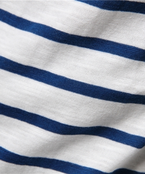 WEGO（ウィゴー）の「WEGO/パネルボーダーTシャツ（Tシャツ/カットソー・メンズ・ネイビー/トリコロール・MEDIUM/LARGE）」の3枚目の写真