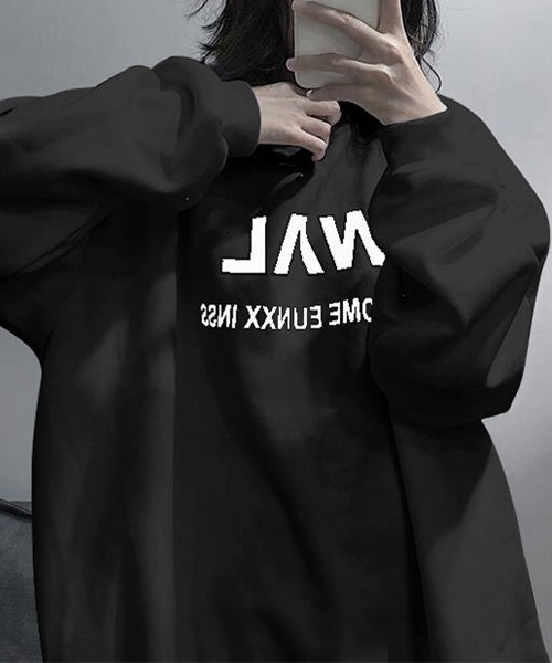 gossip!ロサンゼルス(ゴシップロサンゼルス)の「YUGA ラウンドネック トップス(Tシャツ/カットソー・レディース・ブラック/ホワイト・FREE)」の2枚目の写真