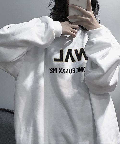gossip!ロサンゼルス(ゴシップロサンゼルス)の「YUGA ラウンドネック トップス(Tシャツ/カットソー・レディース・ブラック/ホワイト・FREE)」の7枚目の写真