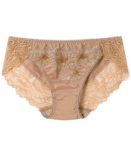 AMPHI(アンフィ)の「花柄×エンブロイダリーレース/ショーツ(ショーツ・レディース・ネイビー/ピンク/ホワイト×レッド/ライトグレー/クリアブラウン/ライトオリーブ・LARGE/MEDIUM)」の4枚目の写真