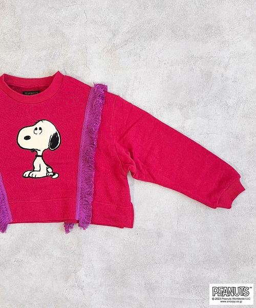 PEANUTS（ピーナッツ）の「【PEANUTS】スヌーピー/フリンジレーナー（90～150cm）（スウェット・キッズ・レッド/ベージュ・120/110/140/90/100/130/150）」の6枚目の写真