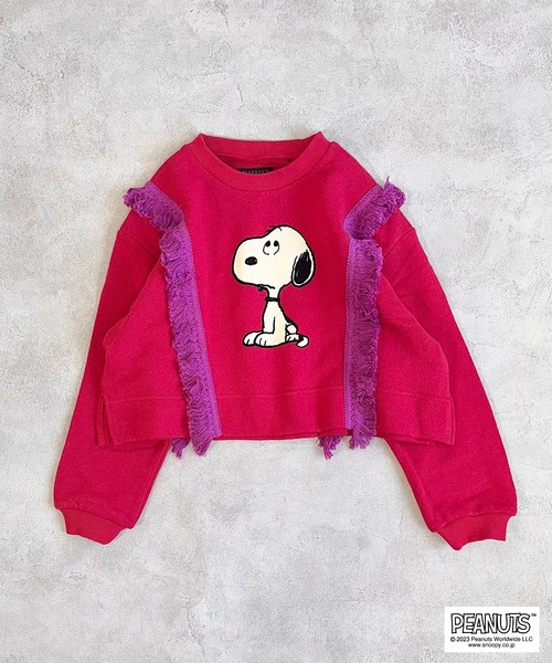 PEANUTS（ピーナッツ）の「【PEANUTS】スヌーピー/フリンジレーナー（90～150cm）（スウェット・キッズ・レッド/ベージュ・120/110/140/90/100/130/150）」の11枚目の写真