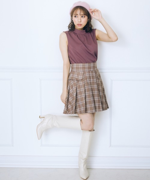 marun(マルン)の「<大きいサイズ> チェックスカショーパン marun(その他パンツ・レディース・ブルーグレー/ブラウン・5L/3L/LL/L/4L)」の13枚目の写真