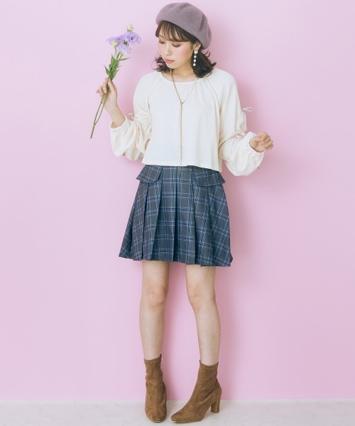 marun(マルン)の「<大きいサイズ> チェックスカショーパン marun(その他パンツ・レディース・ブルーグレー/ブラウン・5L/3L/LL/L/4L)」の11枚目の写真