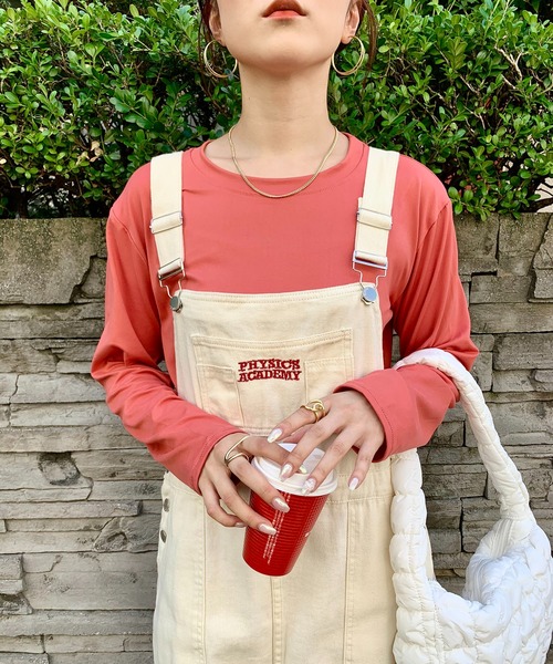 EPICKS（エピックス）の「カラフルベーシックロングTシャツ（Tシャツ/カットソー・レディース・ワイン/ブラック/ブルー/オレンジ/ホワイト/オレンジ系その他/ライトパープル/ブラウン/グリーン/ライム/イエロー/グレー/パープル・L/XL/M）」の13枚目の写真