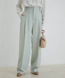 VIS | 【セットアップ対応】ウールライクメランジワイドパンツ【アンチピリング・洗える】(スラックス)