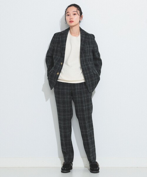 BEAMS BOY(ビームスボーイ)の「BEAMS BOY / ハリスツイード 3ボタン ジャケット 23FW(テーラードジャケット・レディース・ブラウン/チャコールグレー・1/0)」の5枚目の写真