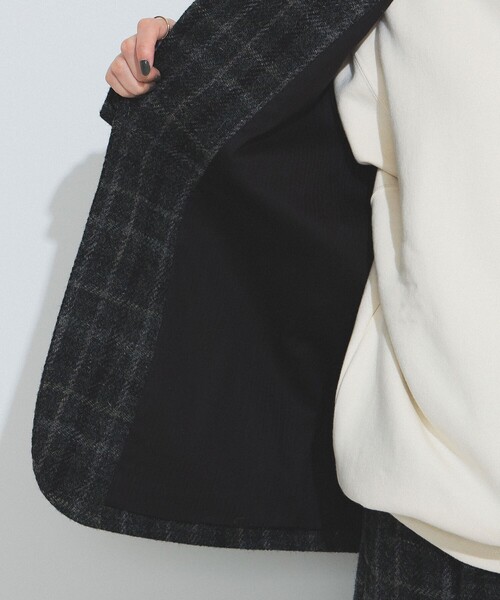 BEAMS BOY(ビームスボーイ)の「BEAMS BOY / ハリスツイード 3ボタン ジャケット 23FW(テーラードジャケット・レディース・ブラウン/チャコールグレー・1/0)」の15枚目の写真