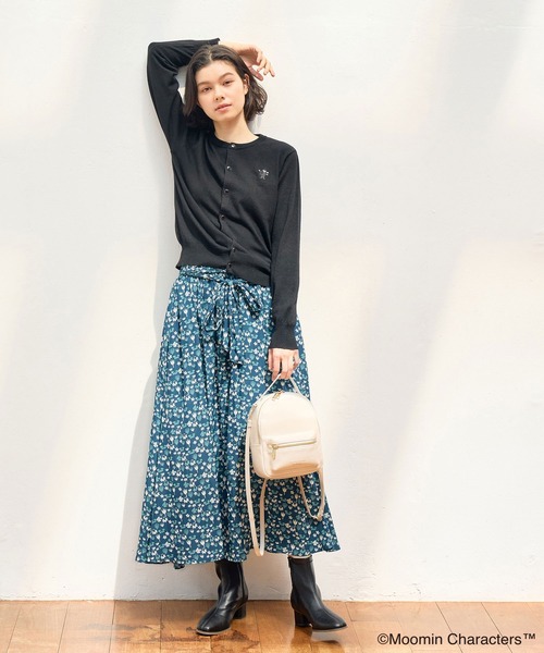 MOOMIN（ムーミン）の「【MOOMIN ×ROPE' PICNIC】小花柄ギャザースカート（スカート・レディース・ブラック系その他/ブルー系その他4/ボルドー・38）」の7枚目の写真