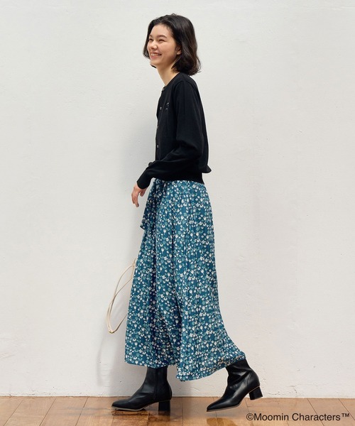 MOOMIN（ムーミン）の「【MOOMIN ×ROPE' PICNIC】小花柄ギャザースカート（スカート・レディース・ブラック系その他/ブルー系その他4/ボルドー・38）」の9枚目の写真