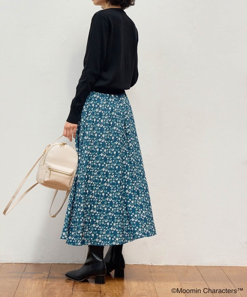 MOOMIN（ムーミン）の「【MOOMIN ×ROPE' PICNIC】小花柄ギャザースカート（スカート・レディース・ブラック系その他/ブルー系その他4/ボルドー・38）」の10枚目の写真