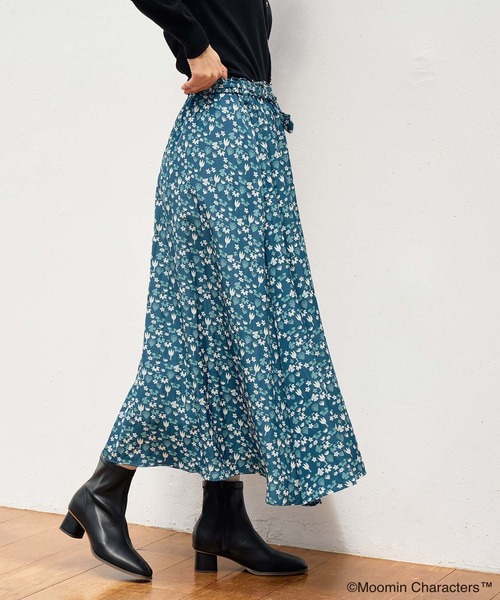 MOOMIN（ムーミン）の「【MOOMIN ×ROPE' PICNIC】小花柄ギャザースカート（スカート・レディース・ブラック系その他/ブルー系その他4/ボルドー・38）」の11枚目の写真