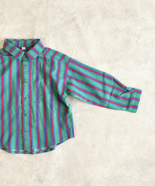 HOGAN RANCH WEAR(ホーガンランチウエア)の「ソウガラネルスナップボタンシャツ(90~130cm)(シャツ/ブラウス・キッズ・マルチ/グリーン/ブラック・120/110/90/130/100)」の5枚目の写真