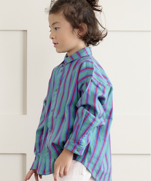 HOGAN RANCH WEAR(ホーガンランチウエア)の「ソウガラネルスナップボタンシャツ(90~130cm)(シャツ/ブラウス・キッズ・マルチ/グリーン/ブラック・120/110/90/130/100)」の7枚目の写真