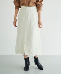 デニムライクステッチスカート