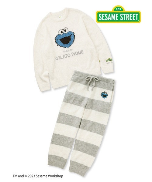 【SESAME STREET】【HOMME】ジャガードプルオーバー&ロングパンツセット