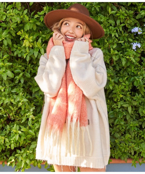 anap mimpi（アナップミンピ）の「起毛フェイクウールメランジマフラー（マフラー・レディース・オレンジ/ミント・FREE）」の11枚目の写真