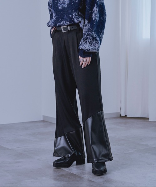 Ellno Loset(エルノロゼット)の「キリカエフレアパンツ(その他パンツ・メンズ・パープル/ブラック・SMALL/MEDIUM/LARGE)」の3枚目の写真