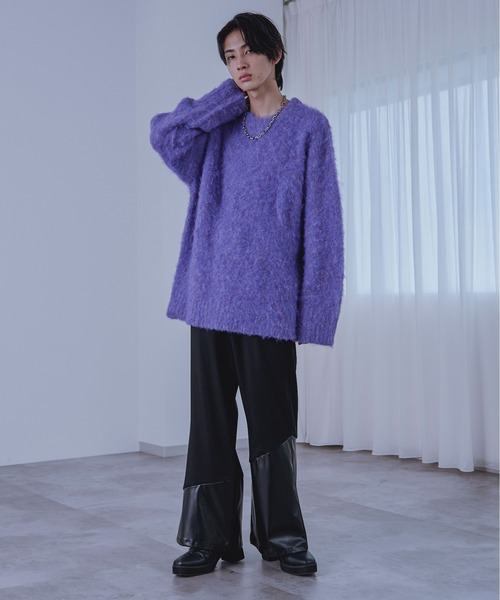 Ellno Loset(エルノロゼット)の「キリカエフレアパンツ(その他パンツ・メンズ・パープル/ブラック・SMALL/MEDIUM/LARGE)」の9枚目の写真