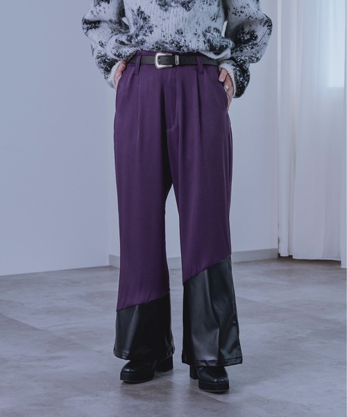 Ellno Loset(エルノロゼット)の「キリカエフレアパンツ(その他パンツ・メンズ・パープル/ブラック・SMALL/MEDIUM/LARGE)」の11枚目の写真