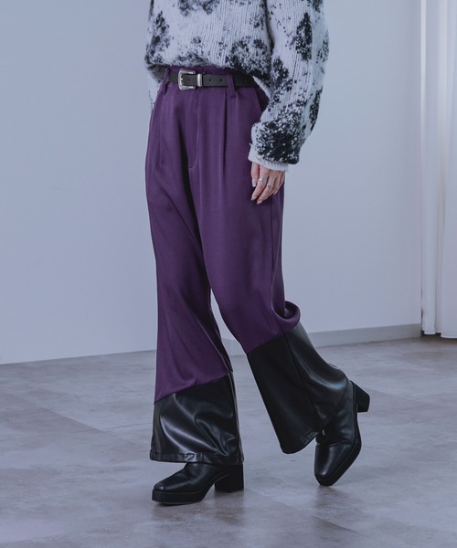 Ellno Loset(エルノロゼット)の「キリカエフレアパンツ(その他パンツ・メンズ・パープル/ブラック・SMALL/MEDIUM/LARGE)」の12枚目の写真
