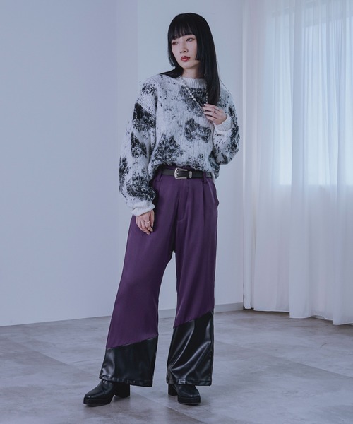 Ellno Loset(エルノロゼット)の「キリカエフレアパンツ(その他パンツ・メンズ・パープル/ブラック・SMALL/MEDIUM/LARGE)」の13枚目の写真