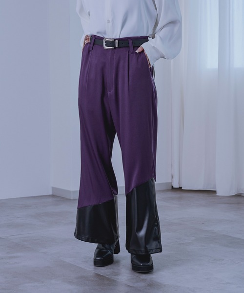 Ellno Loset(エルノロゼット)の「キリカエフレアパンツ(その他パンツ・メンズ・パープル/ブラック・SMALL/MEDIUM/LARGE)」の14枚目の写真