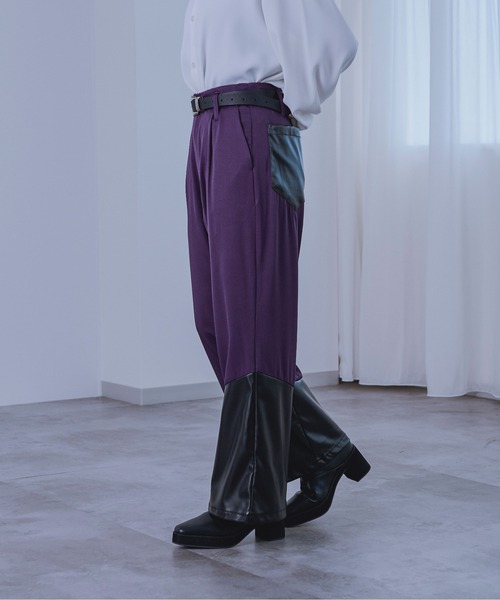 Ellno Loset(エルノロゼット)の「キリカエフレアパンツ(その他パンツ・メンズ・パープル/ブラック・SMALL/MEDIUM/LARGE)」の17枚目の写真
