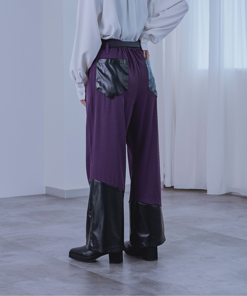 Ellno Loset(エルノロゼット)の「キリカエフレアパンツ(その他パンツ・メンズ・パープル/ブラック・SMALL/MEDIUM/LARGE)」の18枚目の写真