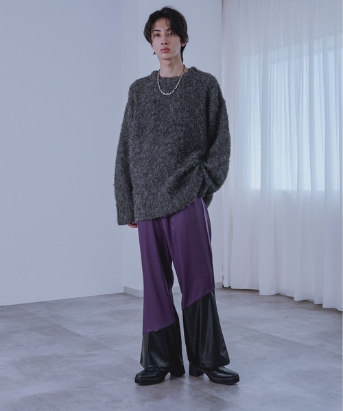 Ellno Loset(エルノロゼット)の「キリカエフレアパンツ(その他パンツ・メンズ・パープル/ブラック・SMALL/MEDIUM/LARGE)」の20枚目の写真