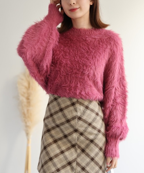 セール】長毛フェザーヤーンニット（ニット/セーター）｜LAC-VERT