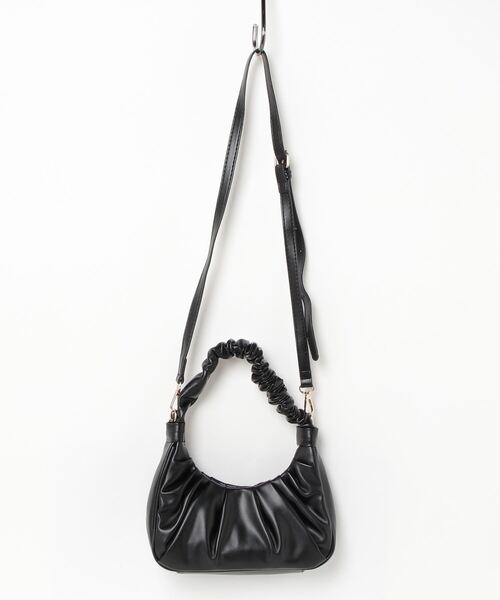 SETUP7（セットアップセブン）の「【SETUP7】ギャザーハンドバック SCCH445（ハンドバッグ・レディース・グリーン/ライトグリーン/アイボリー/ブラック・FREE）」の6枚目の写真