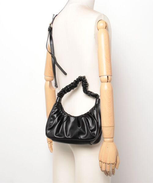 SETUP7（セットアップセブン）の「【SETUP7】ギャザーハンドバック SCCH445（ハンドバッグ・レディース・グリーン/ライトグリーン/アイボリー/ブラック・FREE）」の9枚目の写真