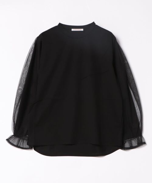 PREFERIR(プレフェリール)の「シアースリーブ カットソー トップス(Tシャツ/カットソー・レディース・ブラック/チャコールグレー・MEDIUM/LARGE)」の20枚目の写真