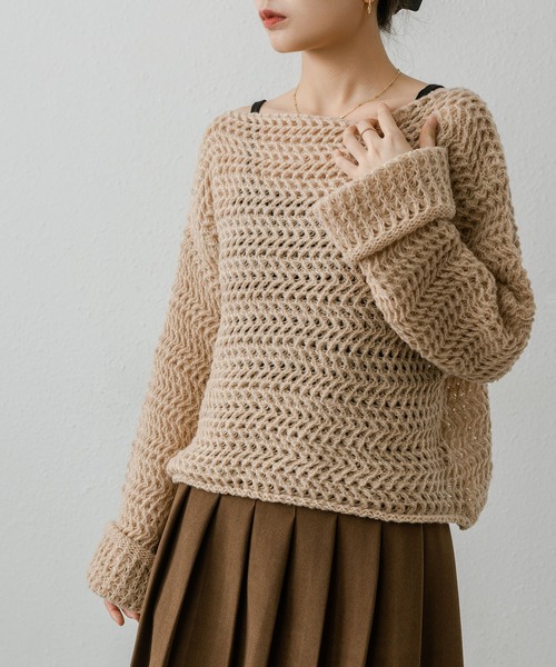 MAISON DE THERESE（メゾン ド テレーズ）の「ゆったりセーター（ニット/セーター・レディース・モカ・M/S）」の2枚目の写真