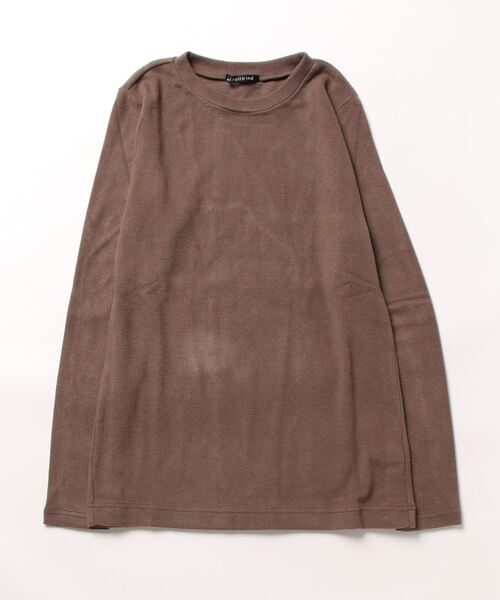 mizuiroind(ミズイロインド)の「mizuiro ind クルーネックロングスリーブT(Tシャツ/カットソー・レディース・オフホワイト/ブラウン/グレー/ブラック/ライトグレー・FREE)」の5枚目の写真