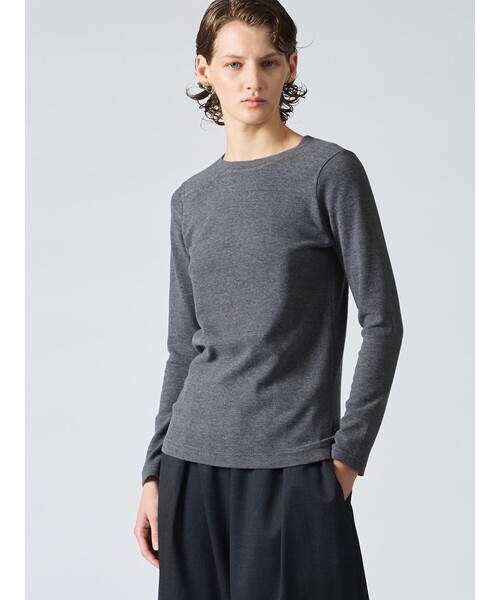 【セール】mizuiro ind クルーネックロングスリーブT（Tシャツ/カットソー）｜mizuiroind（ミズイロインド）